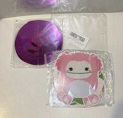 Hoewpi Animal Squishmallows Party Supply Swirl Streamers 2 Sided Card Ornaments