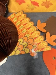Vintage Hallmark Turkey Thanksgiving Honeycomb Centerpiece See Description**