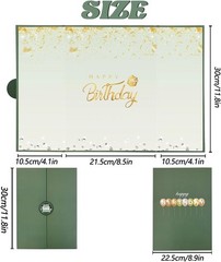 Green and Gold Birthday Decorations for Women Men, Creative Birthday Guest Si…