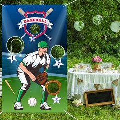 Baseball Toss Games Banner Backdrop Background Photo Booth Props Sports Theme De