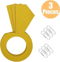 Glitter Gold Honeycomb Diamond Ring Hanging Decorations 3 Pieces Bachelorette…