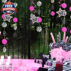 Zebra Passion Pink Hanging Swirl Hanging Decorations (26″, 3Ct) – Eye-Catching