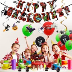 Halloween Party Decorations, Halloween Themed Party Supplies Banner Balloons