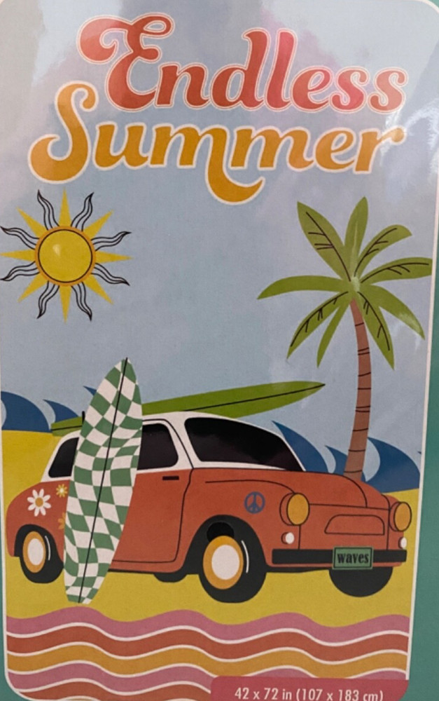 Endless Summer/ Beach scene DOOR COVER Luau Mural Party Wall Decor Poster