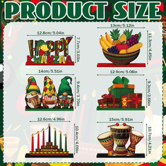 6 Pcs Black History Month Table Decorations Wooden Black History Month Table Cen