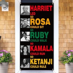 Black History Month Door Cover Black Pride Heritage Decoration Juneteenth School