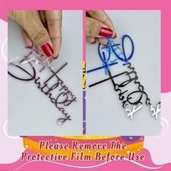24 PCS Happy Birthday Cake Toppers Mirror Acrylic Cake Topper Side Cake Decor…