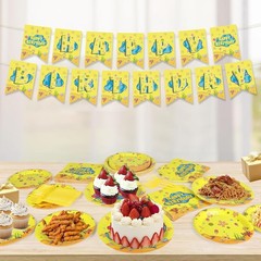 Yellow Undersea Birthday Disposable Tableware (Plates, Napkins, Cups, Forks)
