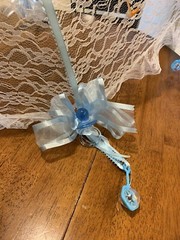 Baby Boy Shower 36″ Umbrella Hand Decorated «Showered with Gifts» Traditional
