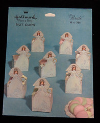 Vintage Hallmark Plans-A-Party BRIDE Nut Cups – Set of 8 – New Old Stock
