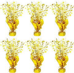 6 Pack Metallic Foil Spray Centerpiece Table Decoration Gold Party Centerpieces