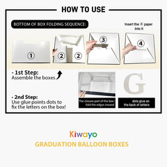 Grad Balloon Boxes for Balloon Arch Kit Black Gold Graduation Decorations 2026 P