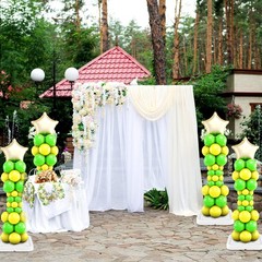 12 Sets Balloon Column Stand Kit, 6.6 ft Adjustable Balloon Tower Pillar Tele…