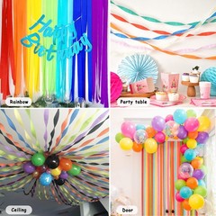 24 Rolls Crepe Paper Streamers 24 Colors Rainbow Pastel Party Supplies DIY Dec