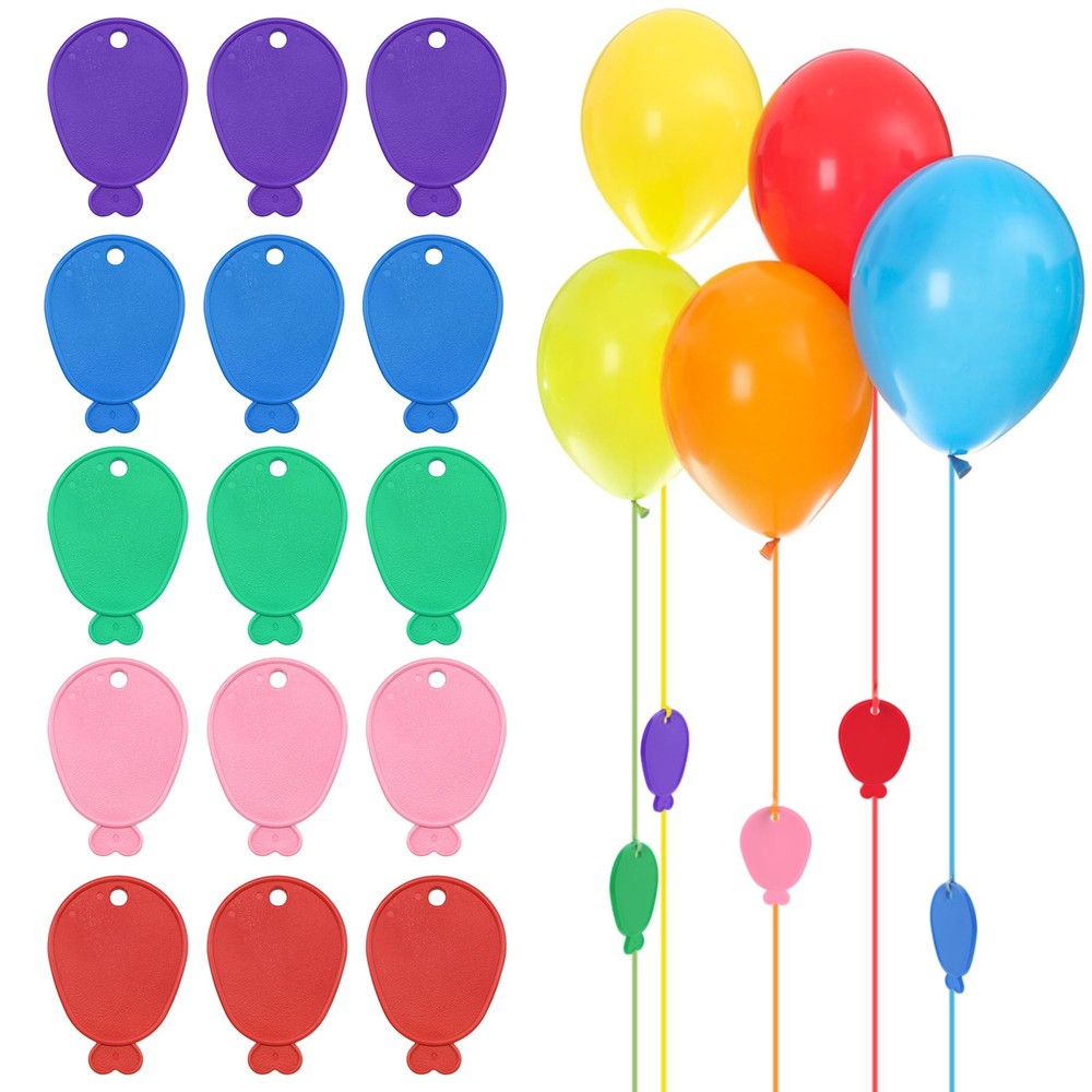 15 PCS Colorful Plastic Balloon Weights, Helium Balloon Weights for Weddings,…