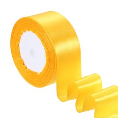 1.5 Inches x 24 Yards Satin Ribbon Roll Gift Wrapping Ribbon, Golden Yellow