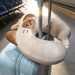 Cute Siamese Cat U Shaped Travel Neck Pillow Set Portable Storage Case for Long