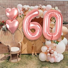 40 inch Rose Gold Birthday Decorations for Women, Huge 41th Birthday Number 41