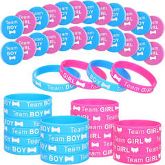 WILLBOND 72 Pcs Gender Reveal Decorations 36 Team Pink and Blue Pins