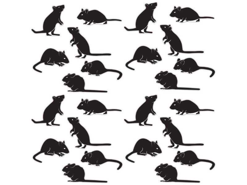 Halloween Mice Silhouettes Party Decoration 4 Packs of 6 Prop Bulk Wholesale Lot