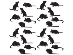 Halloween Mice Silhouettes Party Decoration 4 Packs of 6 Prop Bulk Wholesale Lot