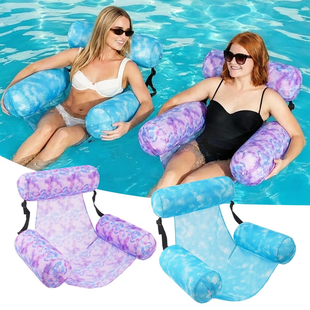 Inflatable Pool Float Chair 2 Pack Pool Floats Adult Heavy Duty, Water Float…