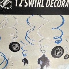 DesignWare NHL Hockey Table Decorating Kit Multicolor Paper Plastic Foil Party