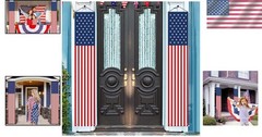 Reusable Waterproof American Flag Banners for Patriotic Holidays – 71» x 12.6»