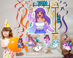 Aphmau Party Supplies happy birthday centerpiece decoration balloon cupcake gift