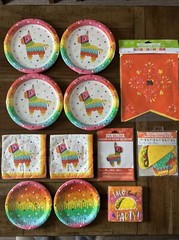 Fiesta Fun Partyware Taco Party Cinco de Mayo plates ￼ napkins ￼ balloon banners