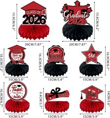 8PCS Graduation Decorations 2026, Class of 2026 Congrats Grad Table Centerpie…