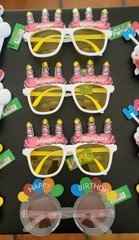LOT OF 11 BIRTHDAY SUNGLASSES – Fun Party Favor Celebration Costume Glasses, NEW