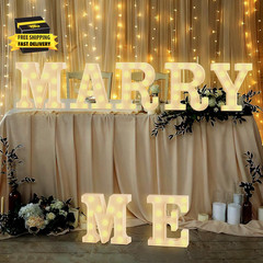 Marquee Numbers 6, Number Blocks Birthday Decorations for Men, Led Letter Light,