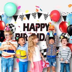 Lightweight Dirt Bike Party Backdrop – 72.8×43.3 Inch Celebration Essential