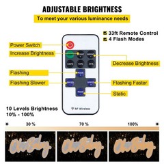 Neon Sign with Remote and Dimmable Switch, 23.5×12 Inches, Warm White