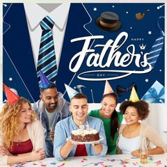 Happy Fathers Day Banner Decorations 70.9×45.3in Extra Large Size Father’s Da…