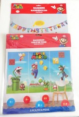 2 New Super Mario Backdrop 13251 & Banners Happy Birthday 505 192937229033