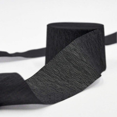 8 Rolls Black Crepe Paper Streamers, Wedding Birthday Baby Shower Halloween Part