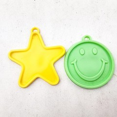 Vintage Plastic Balloon Weights Bears Zibi Core Star & Smile Face 1990