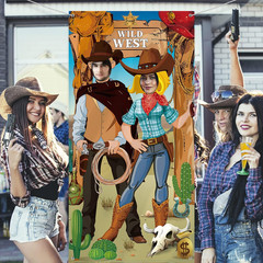 6 X 3 Ft Western Cowboy Backdrop Party Decorations – Wild West Rodeo Photo Booth