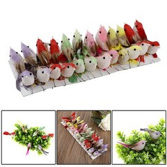 Simulation Feather Bird for mini for multi Functional 24 Pcs Artificial Birds