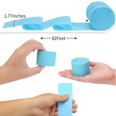 24 Rolls Crepe Paper Streamers 24 Colors Rainbow Pastel Party Supplies DIY Dec