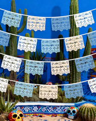 Cielito Lindo Party Decorations – 2 PCS Blue Cielito Lindo Papel Picado Banners,