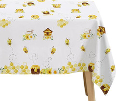 Bee Baby Shower Decorations Party Tablecloth, Disposable Bumble Theme Bee Day Bi
