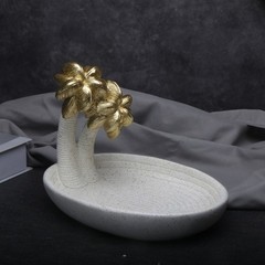 Ramadans Eid Home Decors Storage Box Gold and White Mosque Tower Model Ornament