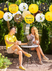 15Pcs Bee Party Decorations Hanging Paper Lanterns Tissue Pom Pom – Bees Themed