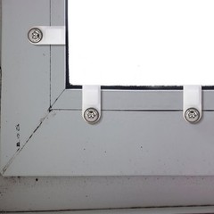 38 Inch Offset Window Screen Clips Set Includes Screws Plastic Flexible