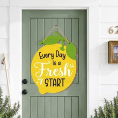 Handmade Summer Lemon Door Sign Welcome Wooden Door Hanging Home Decoration UK