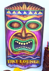 Tiki Bar Tray, Picks/Holder, Straws/Dispenser, Shot Glass Necklace, Tongs, Decor