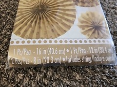 Gold Hanging Paper Fans with Glittery Dots Design 4 Pcs Party Decoration